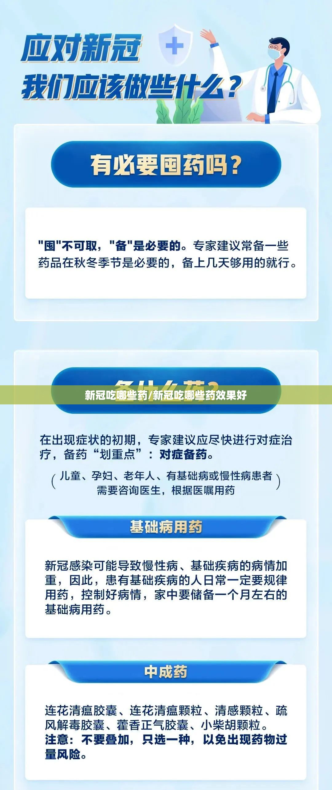 新冠吃哪些药/新冠吃哪些药效果好