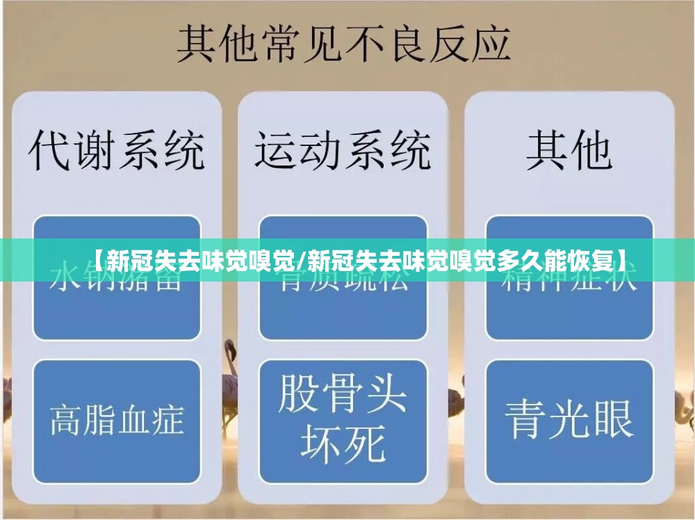 【新冠失去味觉嗅觉/新冠失去味觉嗅觉多久能恢复】