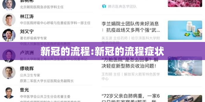 新冠的流程:新冠的流程症状