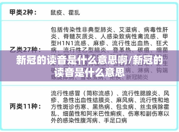 新冠的读音是什么意思啊/新冠的读音是什么意思