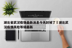 湖北省武汉疫情最新消息今天封城了›湖北武汉疫情风险等级最新