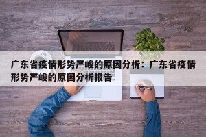 广东省疫情形势严峻的原因分析：广东省疫情形势严峻的原因分析报告