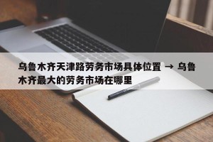 乌鲁木齐天津路劳务市场具体位置 → 乌鲁木齐最大的劳务市场在哪里